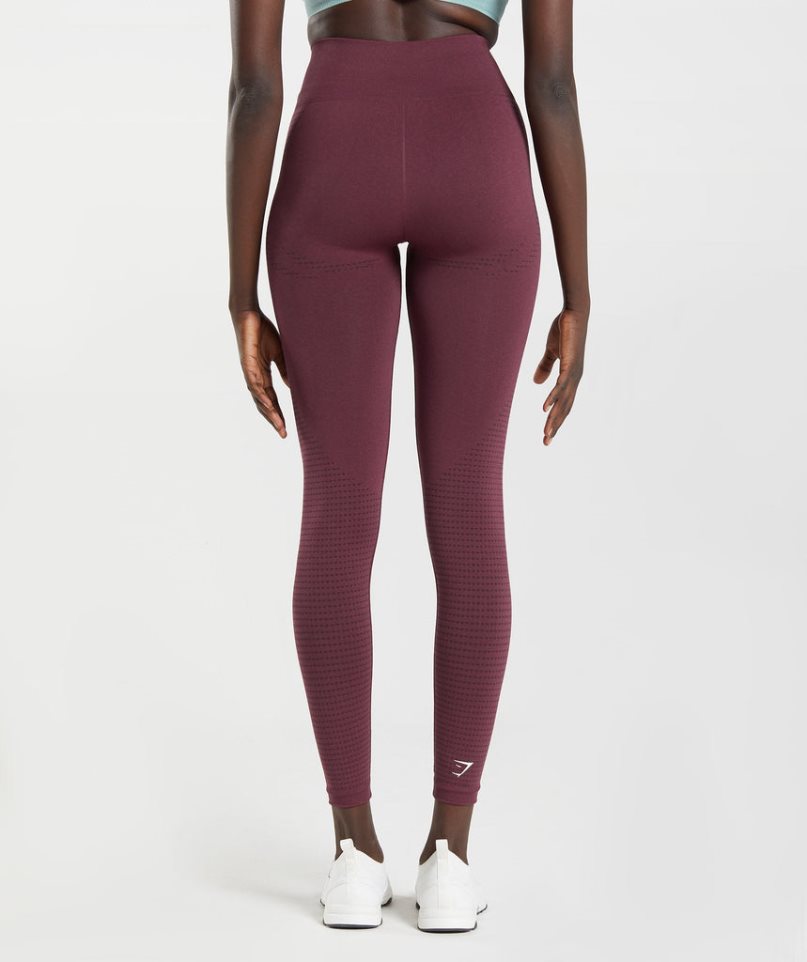 Legginsy Gymshark Vital Seamless 2.0 Damskie Bordowe | PL 148MRN